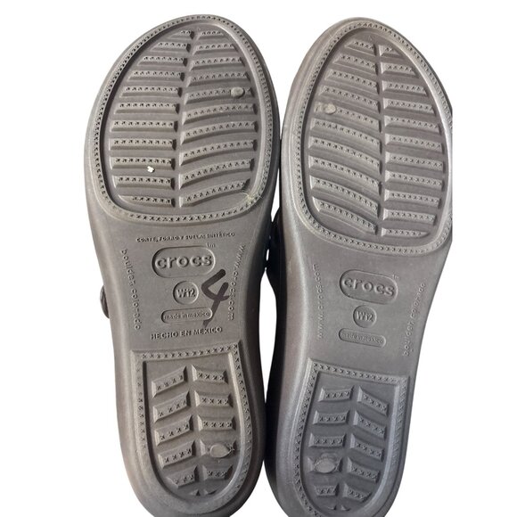 Crocs Brown Womens Wedge Sandals Size W12‎ - Picture 5 of 6